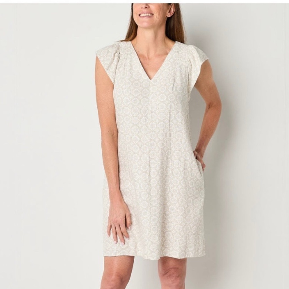 NWT Liz Claiborne Small Sand Color  Knee Length Dress